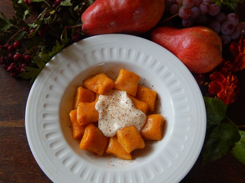 Dyniowe kluseczki z cynamonem