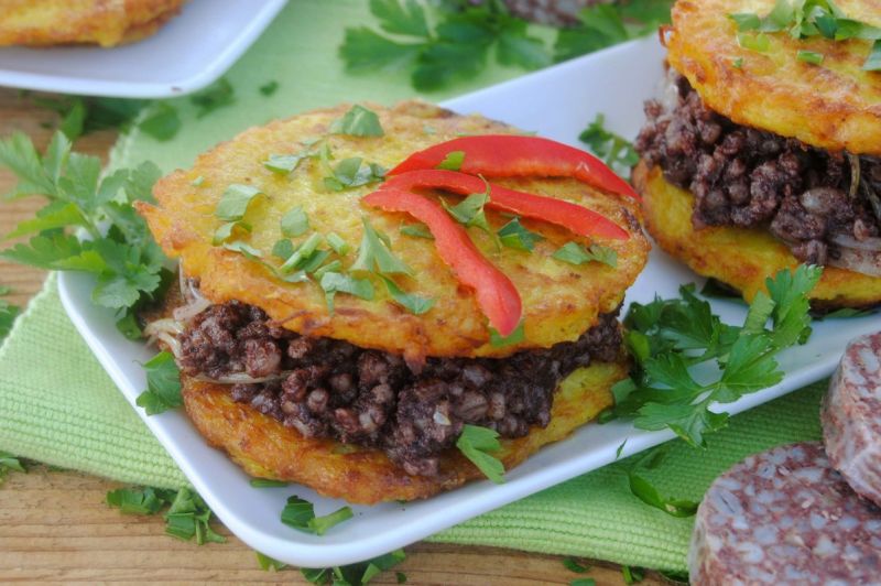 Dyniowe placuszki z kaszanką