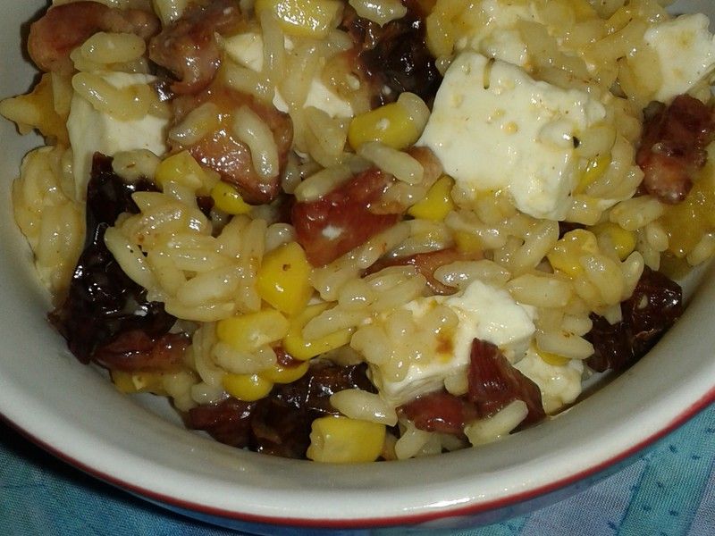 Dyniowe risotto z boczkiem i fetą