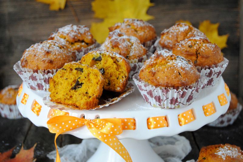 Dyniowo- czekoladowe babeczki