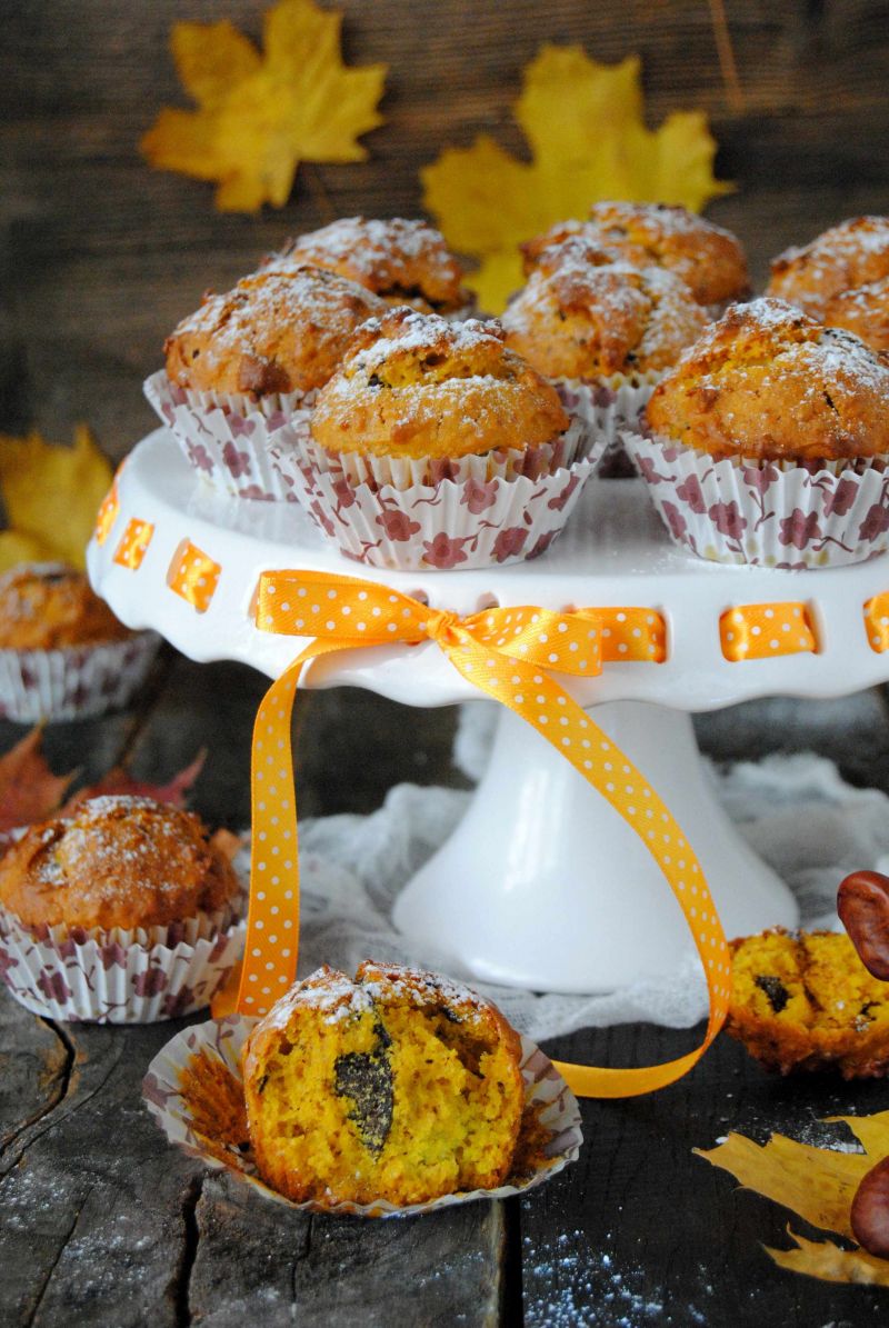 Dyniowo- czekoladowe babeczki