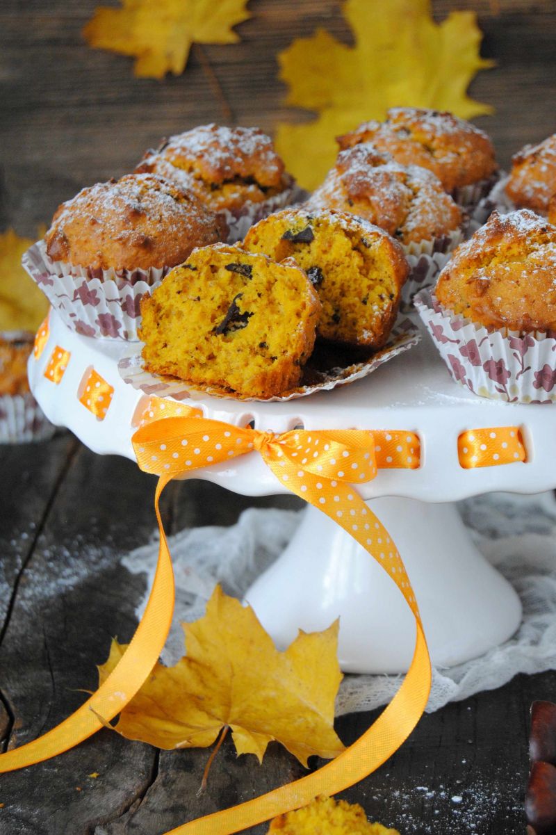 Dyniowo- czekoladowe babeczki