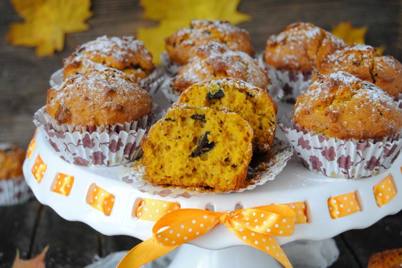 Dyniowo- czekoladowe babeczki