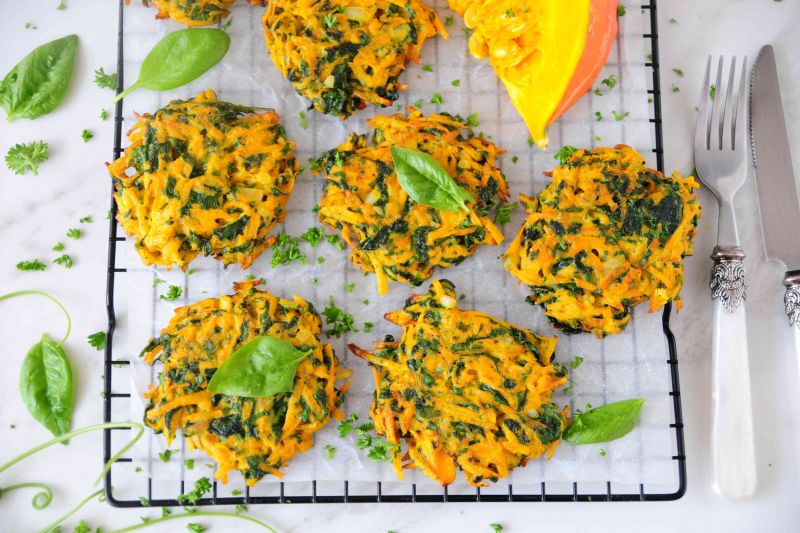 Dyniowo- szpinakowe placuszki