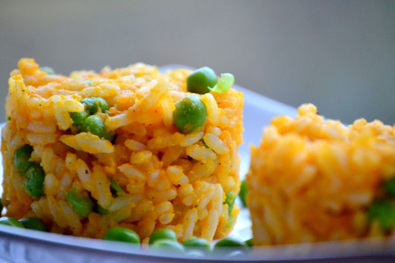 Dyniowy ryż z groszkiem 