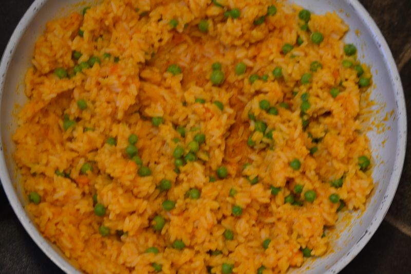 Dyniowy ryż z groszkiem 