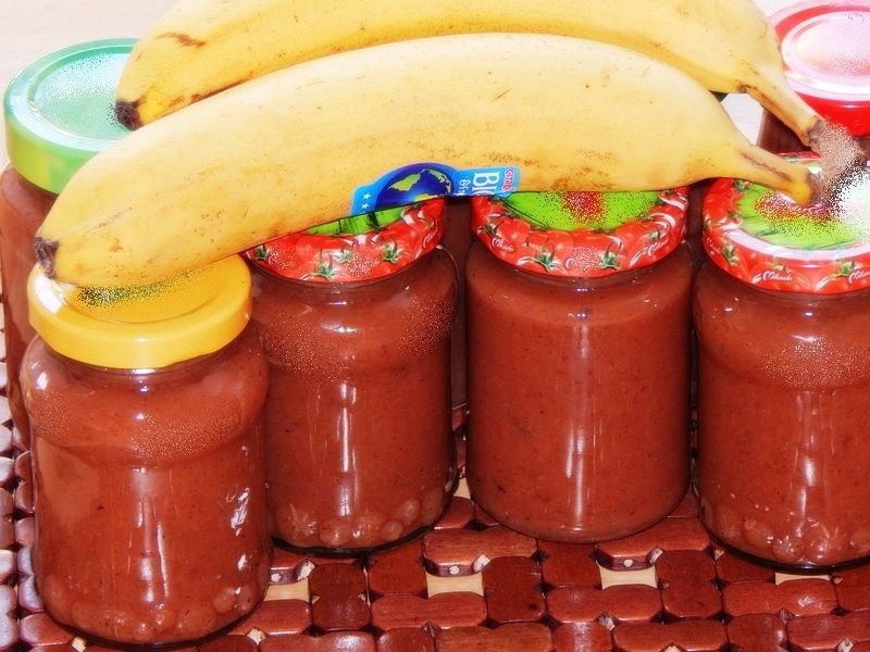 Dżem bananowo-śliwkowy z wanilią Dżem bananowo-śliwkowy z wanilią