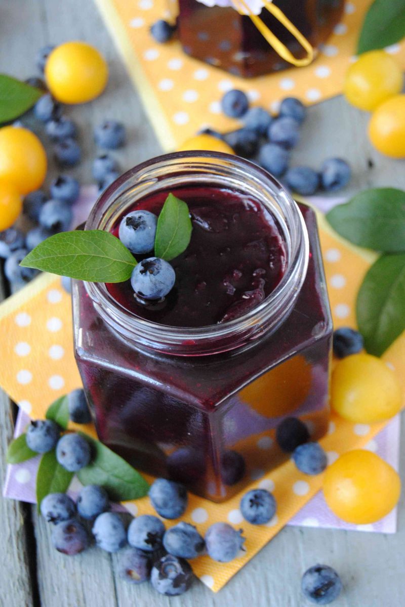 Dżem borówkowo- mirabelkowy