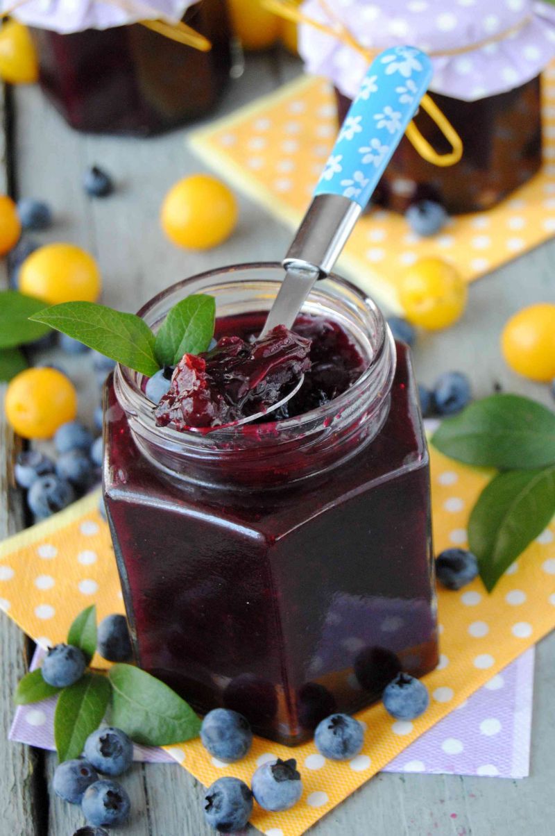 Dżem borówkowo- mirabelkowy