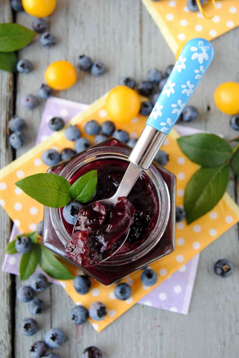 Dżem borówkowo- mirabelkowy