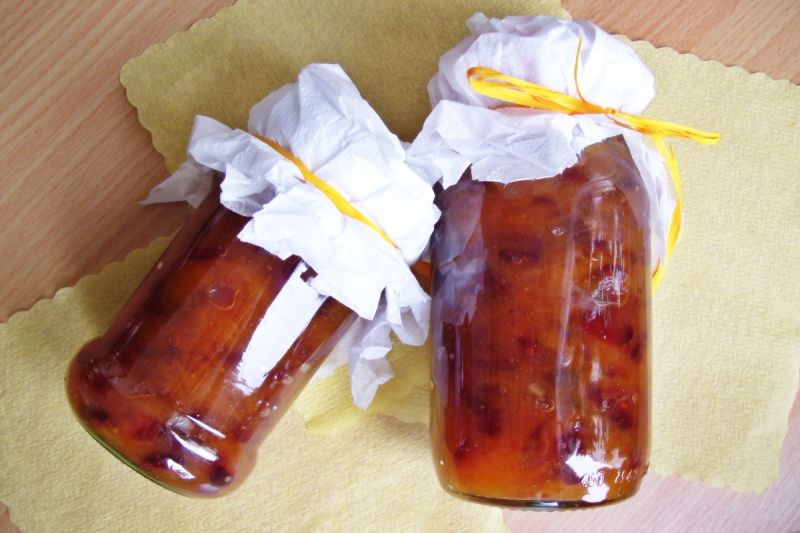 Dżem brzoskwiniowy z żurawiną Dżem brzoskwiniowy z żurawiną