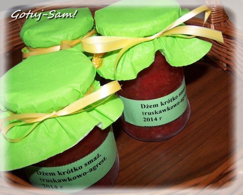 Dżem truskawkowo-agrestowy krótko smażony