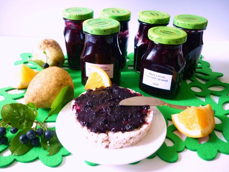 Dżem z aronii, borówek i gruszek