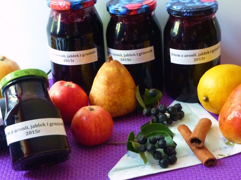 Dżem z aronii, jabłek i gruszek