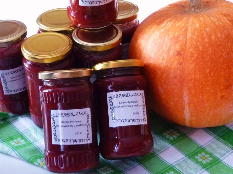 Dżem z dyni, truskawek i malin Dżem z dyni, truskawek i malin