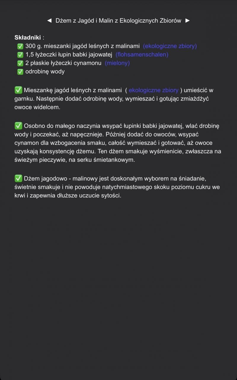 Dżem z jagód i malin z ekologicznych zbiorów