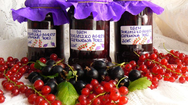 Dżem z porzeczkoagrestu i czerwonej porzeczki