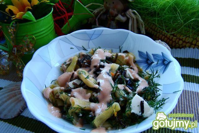 Dziki ryż z mozzarellą i fasolką  Dziki ryż z mozzarellą i fasolką