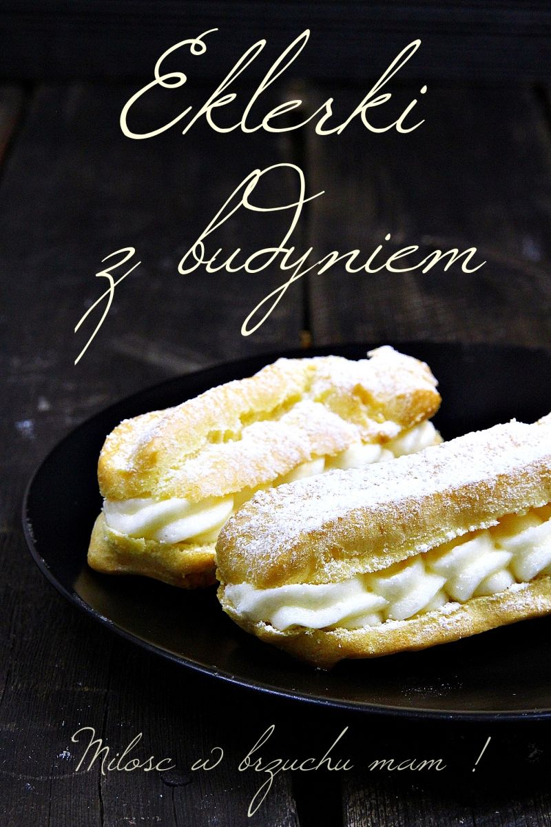 Eklerki z kremem budyniowym