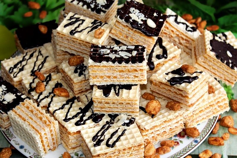 Ekspresowe wafle z masą orzechową Ekspresowe wafle z masą orzechową