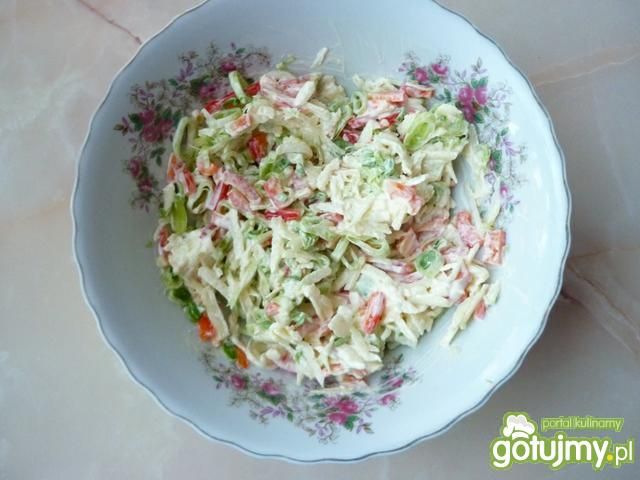 Exspresowa surówka z pory i papryki