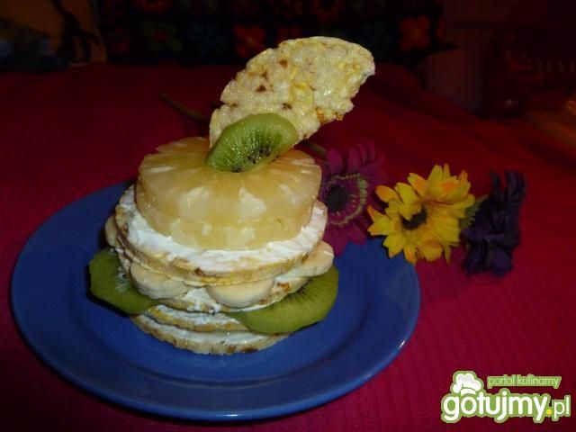 Extra cienkie wafelki z owocami Extra cienkie wafelki z owocami