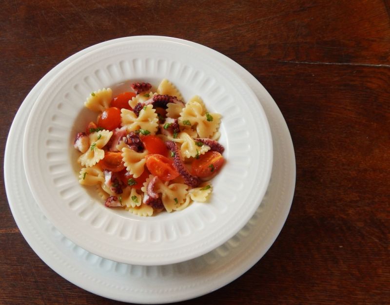 Farfalle z ośmiornicą   Farfalle z ośmiornicą