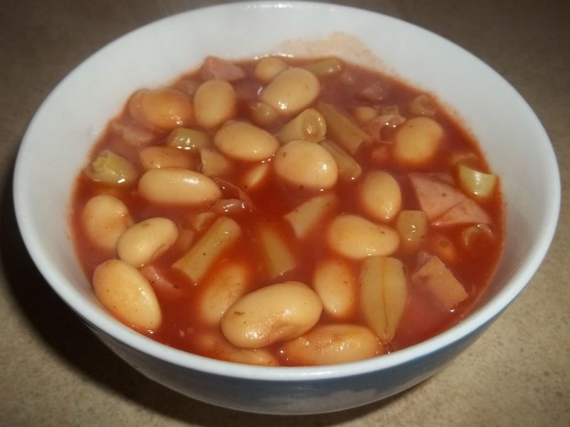 Fasolka po bretońsku z fasolką szparagową