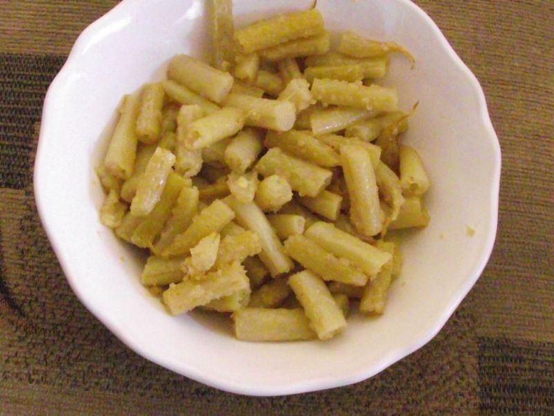 Fasolka smażona na maśle z bułka tartą  Fasolka smażona na maśle z bułka tartą