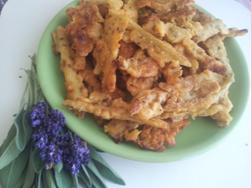 Fasolka szparagowa w cieście piwnym z siemieniem Fasolka szparagowa w cieście piwnym z siemieniem