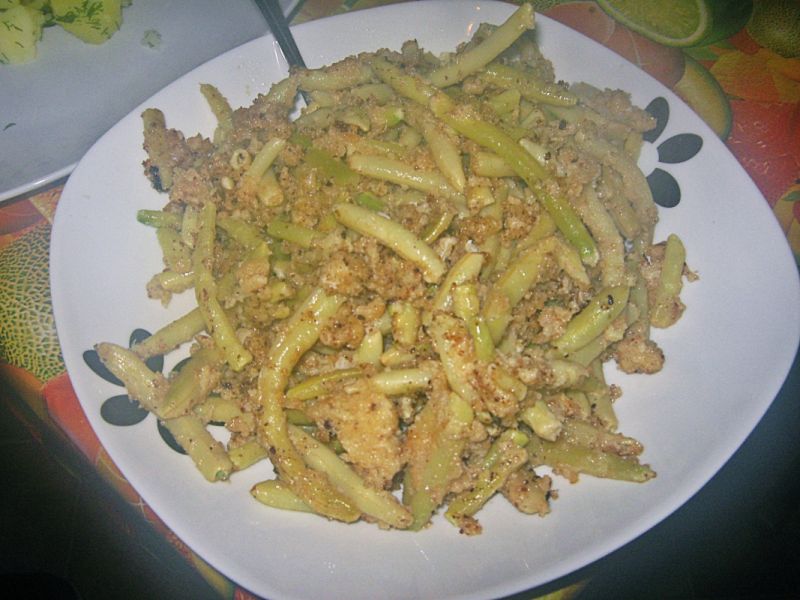 Fasolka szparagowa z bułką tartą