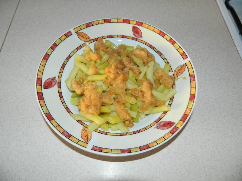 Fasolka szparagowa z bułką tartą na maśle