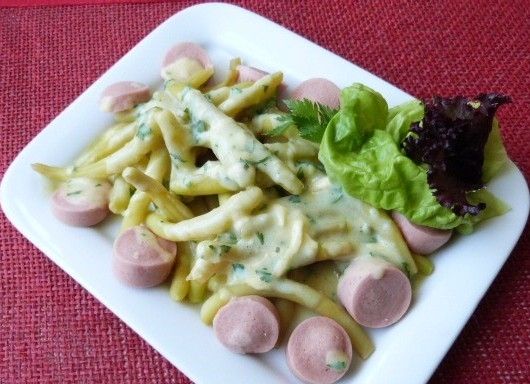 Fasolka szparagowa z parówkami