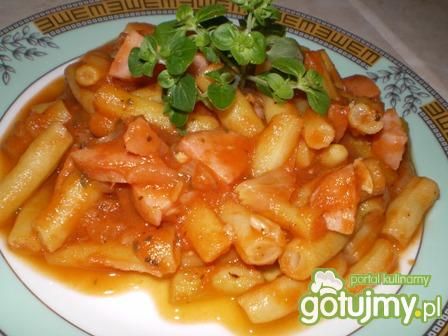 Fasolka w pomidorach z kiełbasą