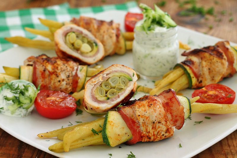 Fasolka z grilla w papilotach Fasolka z grilla w papilotach