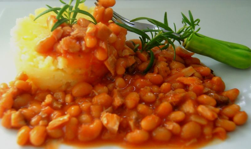 Fasolka z kurczakiem duszonym - prawie gotowiec 