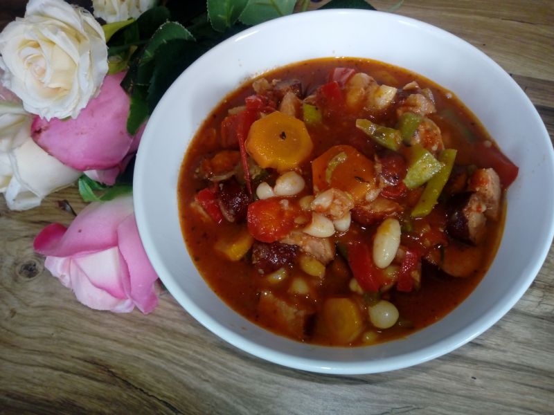 Fasolka z mnóstwem warzyw