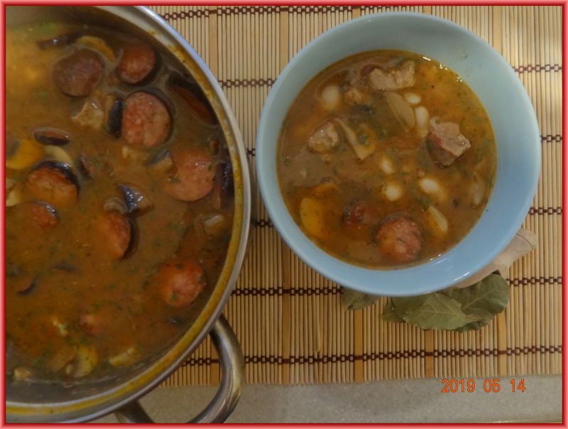 Fasolka z pieczarkami