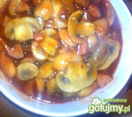 Fasolka z pieczarkami