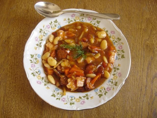 Fasolka z sosem słodko-kwaśnym  Fasolka z sosem słodko-kwaśnym