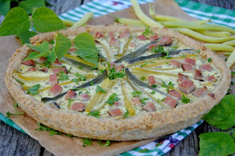 Fasolkowa tarta na razowym spodzie Fasolkowa tarta na razowym spodzie