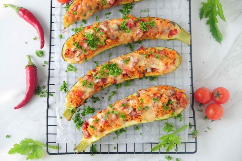 Faszerowana cukinia-„zapiekane leczo” 