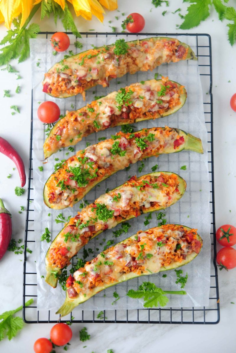 Faszerowana cukinia-„zapiekane leczo” 