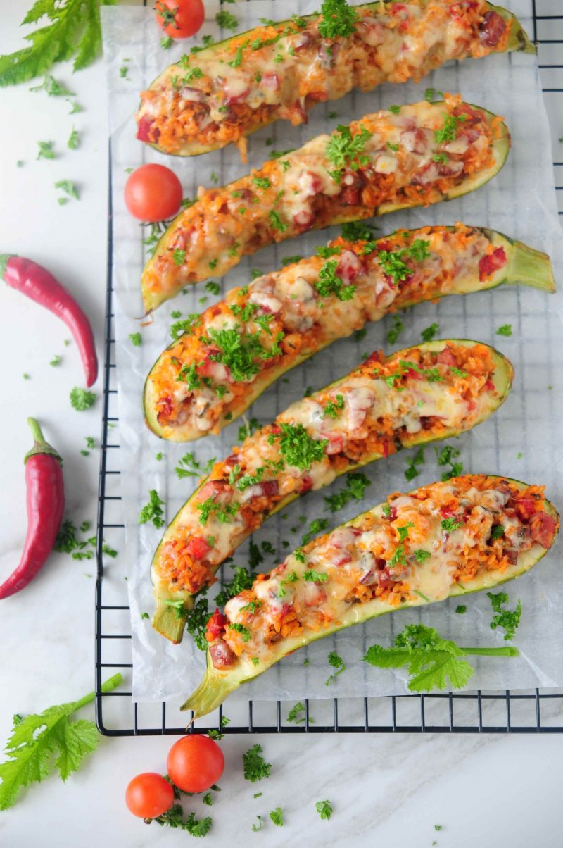 Faszerowana cukinia-„zapiekane leczo” 