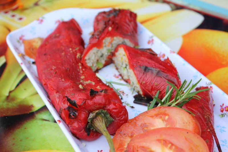 Faszerowane grillowane papryki