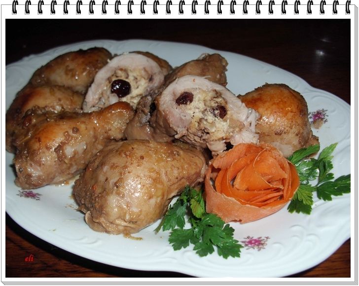 Faszerowane pałki kurczaka Eli z żurawiną