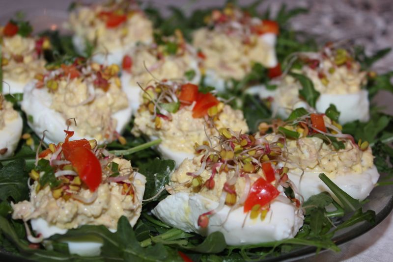 Faszerowane tuńczykiem jajka