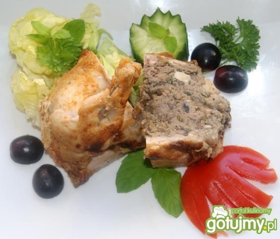 Faszerowany kurczak z jabłkiem   