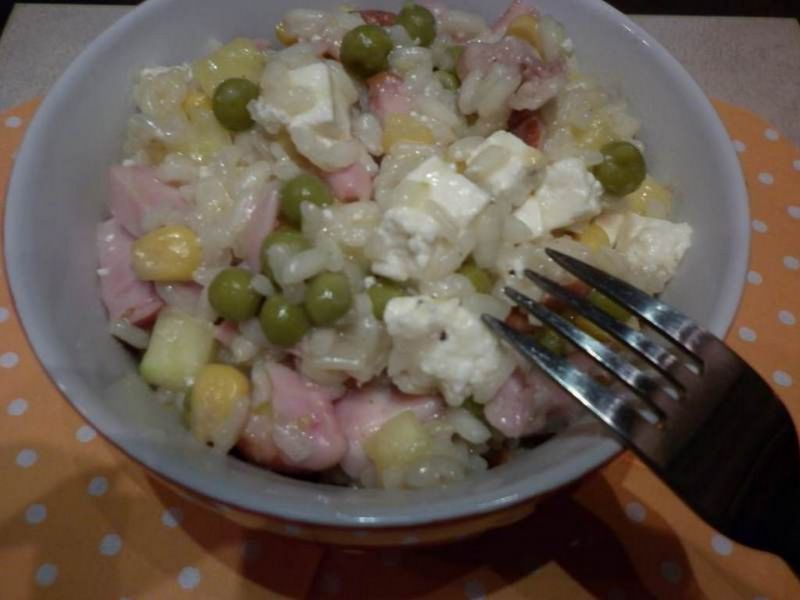 Feta z kurczakiem w warzywnym risotto