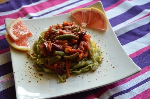 Fettuccine vegetariana  Fettuccine vegetariana